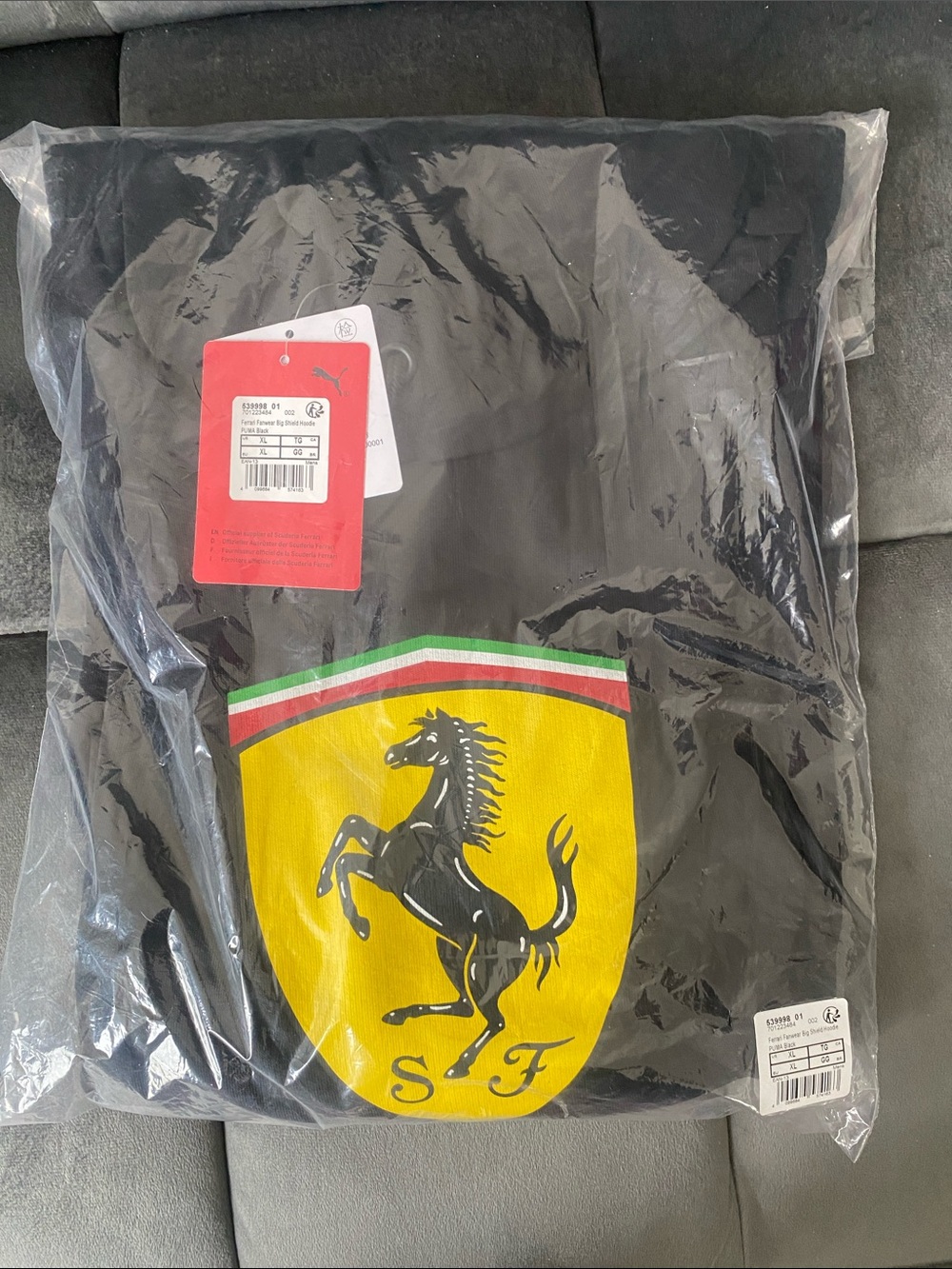 Ferrari fan big shield hoodie